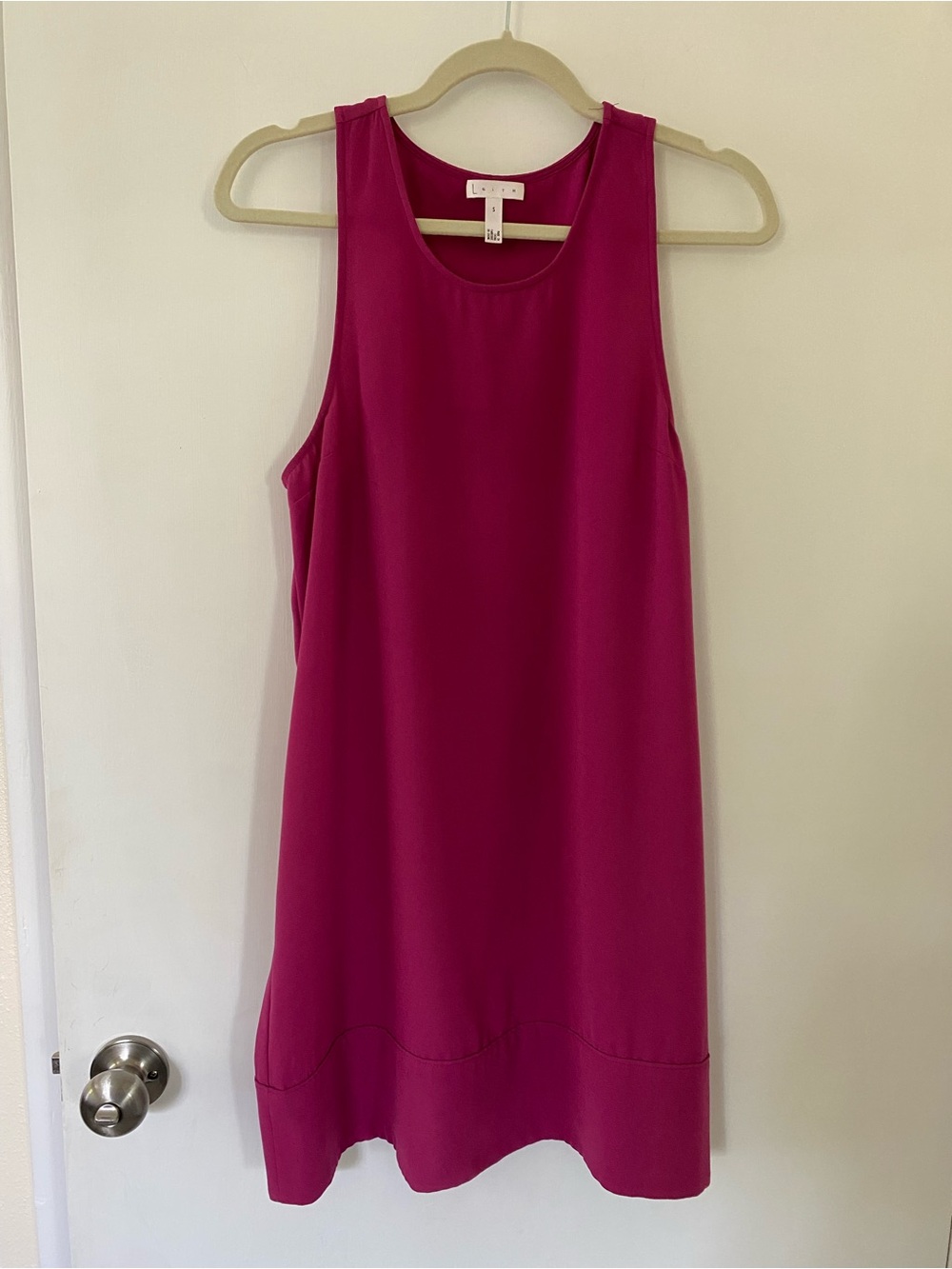 Leith Sleeveless Magenta Shift Dress Pink Lightweight Feminine Travel Size Small